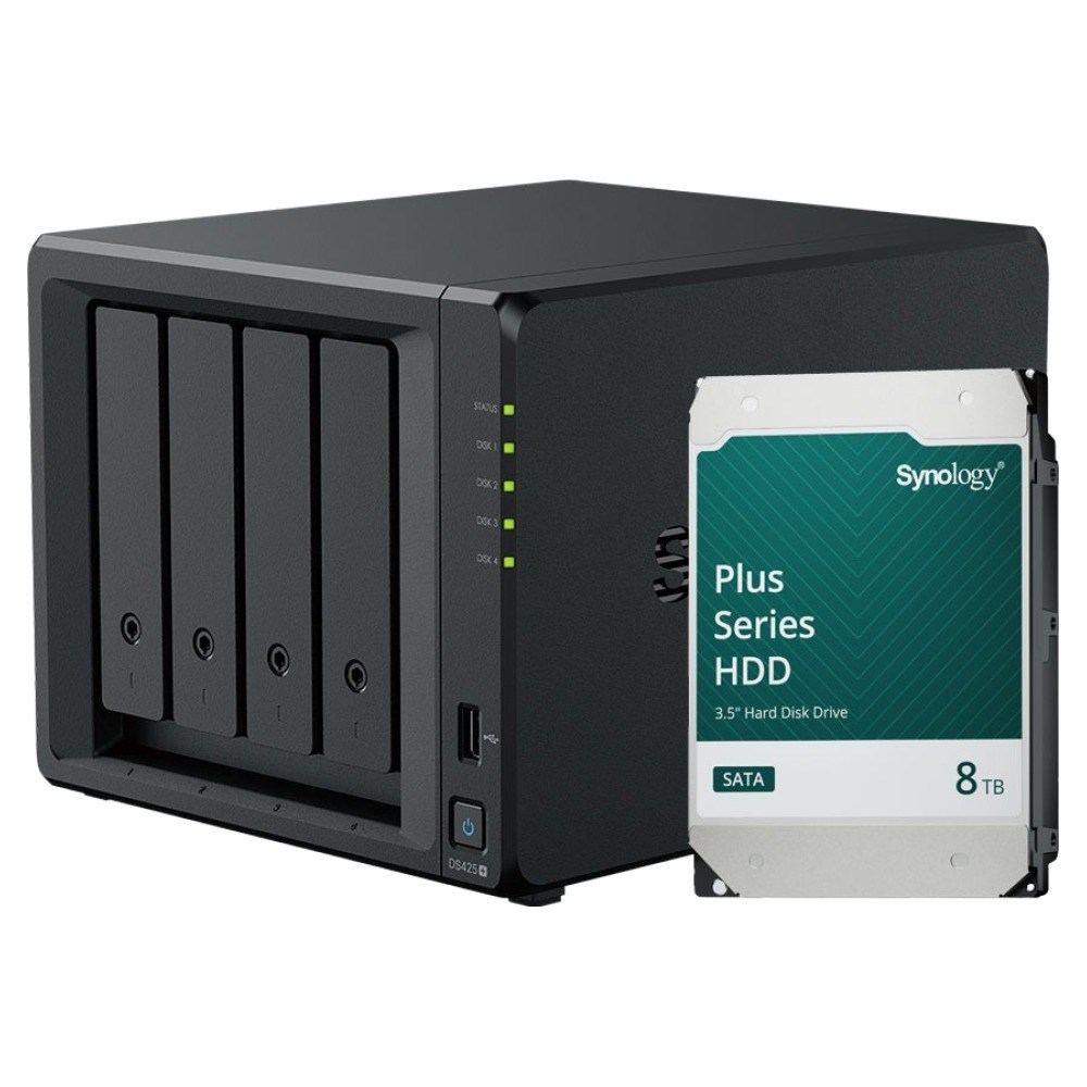 시놀로지 4베이 NAS DS425+와 시놀로지 Plus 시리즈 HDD 8TB